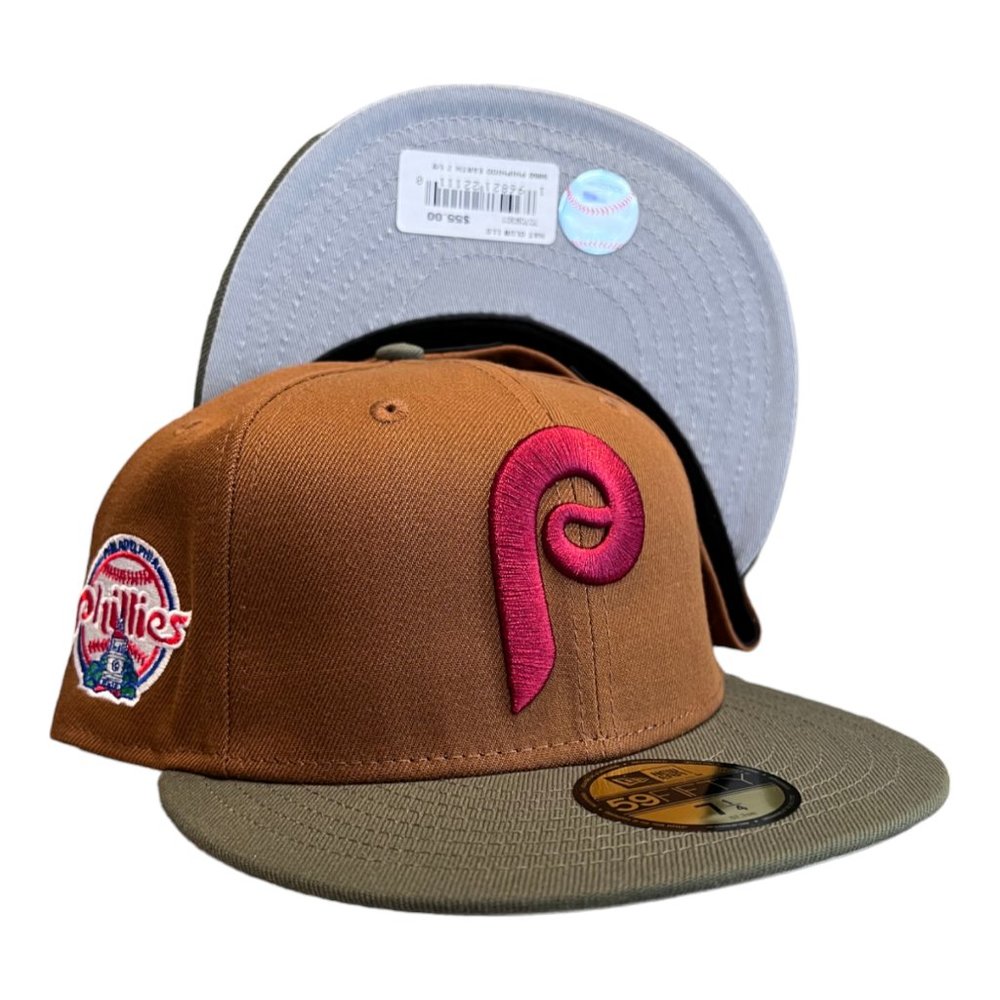 New Era Philadelphia Phillies Khaki Pack 59FIFTY Fitted Hat Phillies Patch